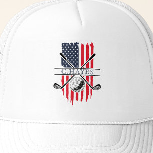 アメリカ国旗愛国ゴルファー キャップ