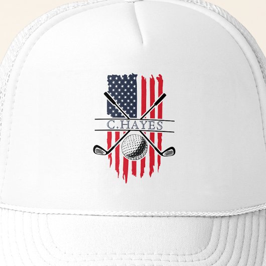 アメリカ国旗愛国ゴルファー キャップ