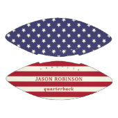 アメリカ国旗愛国スターズストライプ名前をカスタムする アメリカンフットボール (パネル)