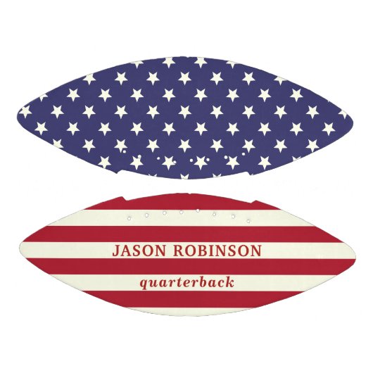 アメリカ国旗愛国スターズストライプ名前をカスタムする アメリカンフットボール (パネル)