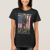 アメリカ国旗愛国心戦闘退役軍人 Tシャツ (正面)
