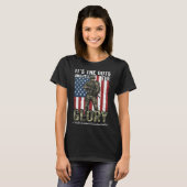 アメリカ国旗愛国心戦闘退役軍人 Tシャツ (正面フル)
