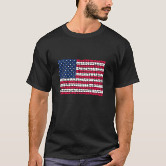 アメリカ国旗愛国愛国心アメリカUSAアートモ Tシャツ