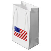 アメリカ国旗愛国的なアメリカ軍隊職人 スモールペーパーバッグ (裏面アングル)