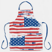 アメリカ国旗愛国的なグリリングキッチン エプロン (正面)