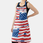 アメリカ国旗愛国的なグリリングキッチン エプロン (インサイチュ)