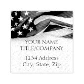 アメリカ国旗愛国的な会社名 セルフインキングスタンプ (デザイン)