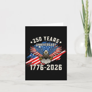 アメリカ国旗愛国的な鷲250周年USA 250歳 カード