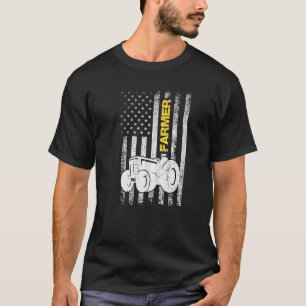 アメリカ国旗愛国的トラクター農業農家Ga Tシャツ