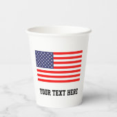 アメリカ国旗愛国者の7月の誕生日パーティー4日 紙コップ (裏面)