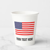 アメリカ国旗愛国者の7月の誕生日パーティー4日 紙コップ (正面)