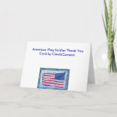 アメリカ国旗感謝のカード　軍人へ サンキューカード (裏面)