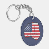 アメリカ国旗拳 キーホルダー (正面左)