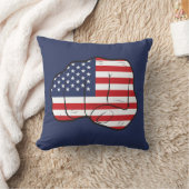 アメリカ国旗拳 クッション (ブランケット)