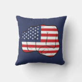 アメリカ国旗拳 クッション (裏面)
