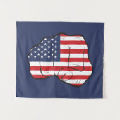 アメリカ国旗拳 タペストリー (正面(横))