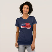 アメリカ国旗拳 Tシャツ (正面フル)