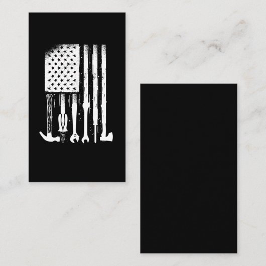 アメリカ国旗整備士誇りを持ったツールズクラフトUSA 名刺 (正面/裏面)