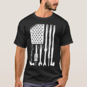 アメリカ国旗整備士誇りを持ったツールズクラフトUSA Tシャツ (正面)