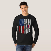 アメリカ国旗最高の韓国国旗Nanny Everfam Tシャツ (正面フル)