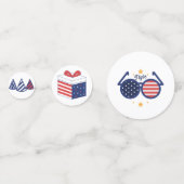 アメリカ国旗柄テーブルコンフェッティ コンフェッティ (正面)