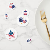 アメリカ国旗柄テーブルコンフェッティ コンフェッティ (グループ)