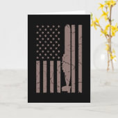 アメリカ国旗潜水艦ベテラン アメリカ退役軍人ギフト カード (黄色い花)