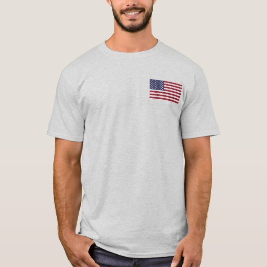 アメリカ国旗男性基本Tシャツ Tシャツ (正面)