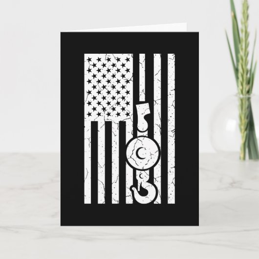 アメリカ国旗米国旗鶴のオペレータートラック牽引 カード (正面)