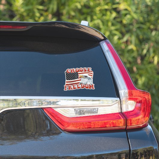 アメリカ国旗素朴にフリーダム・イーグルを選ぶ シール (車体側面)