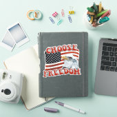 アメリカ国旗素朴にフリーダム・イーグルを選ぶ シール (iPadカバー)