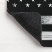 アメリカ国旗素朴ウッド白黒愛国的アメリカ マウスパッド (コーナー)