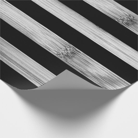 アメリカ国旗素朴ウッド白黒愛国的アメリカ ラッピングペーパー (角)