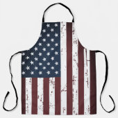 アメリカ国旗素朴国スターズストライプBBQ エプロン (正面)