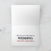 アメリカ国旗結婚の感謝 サンキューカード (内部)