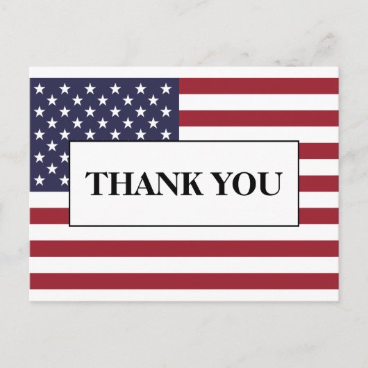 アメリカ国旗結婚の感謝 案内ポストカード (正面)