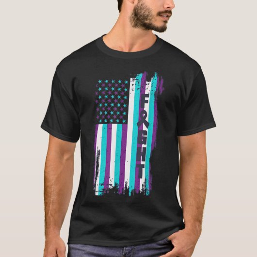 アメリカ国旗自殺予防啓発4 Tシャツ (正面)