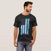 アメリカ国旗自殺予防啓発4 Tシャツ (正面フル)