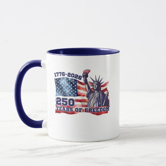 アメリカ国旗自由の女神250周年記念 マグカップ (左)