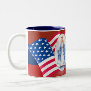 アメリカ国旗賛美のヴァージン ツートーンマグカップ