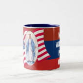 アメリカ国旗賛美のヴァージン ツートーンマグカップ (中央)