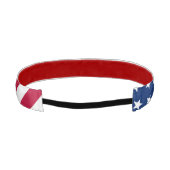 アメリカ国旗赤白青スストライプターズ女子スポーツ アスレチックヘッドバンド (裏面)