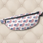 アメリカ国旗赤白青愛国心 ファニーパック