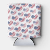 アメリカ国旗赤白青愛国心 缶クーラー (正面)