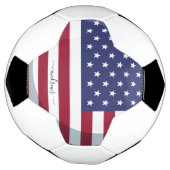アメリカ国旗赤白青愛国的サッカーボール サッカーボール (回転)