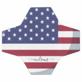 アメリカ国旗赤白青愛国的サッカーボール サッカーボール (フラット)