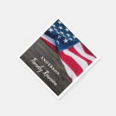 アメリカ国旗軍隊ファミリー懇親会愛国心 スタンダードカクテルナプキン (角)