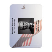 アメリカ国旗軍隊葬儀記念写真 マグネット (縦)