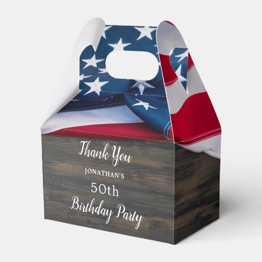 アメリカ国旗軍隊誕生日党愛国心 フェイバーボックス (正面サイド)
