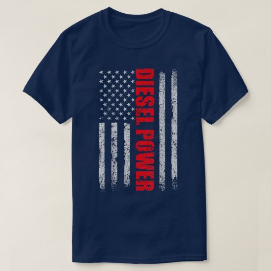アメリカ国旗転が電力の石炭トラック兄弟 Tシャツ (デザイン正面)